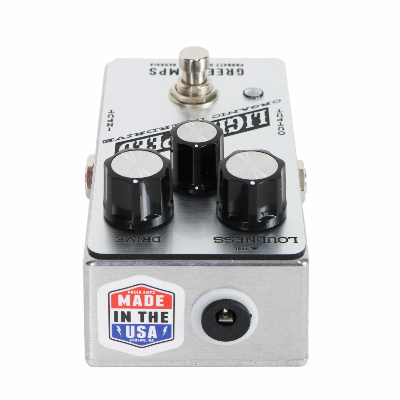 Greer Amps Lightspeed Organic Overdrive Pedal in Silver | Cream