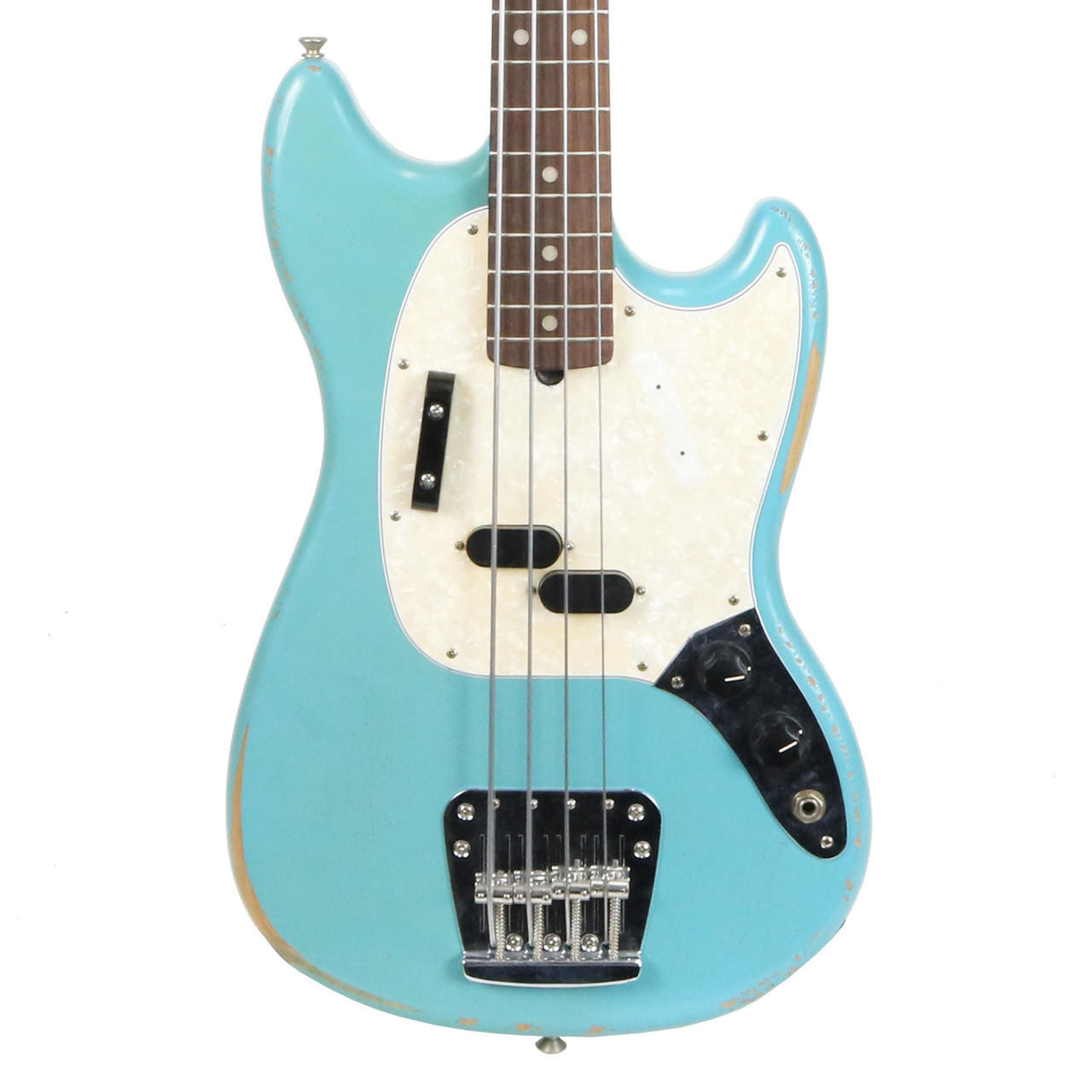Fender Justin Meldal-Johnsen JMJ Road Worn Mustang Bass in Daphne