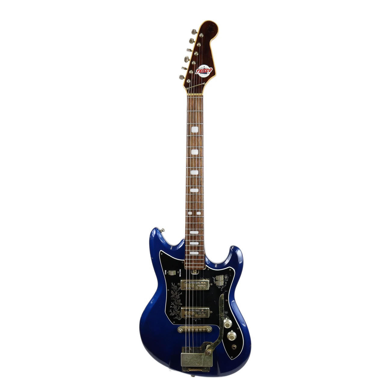 Vintage 1960's Teisco Del Rey Spectrum Electric Guitar Blue Finish