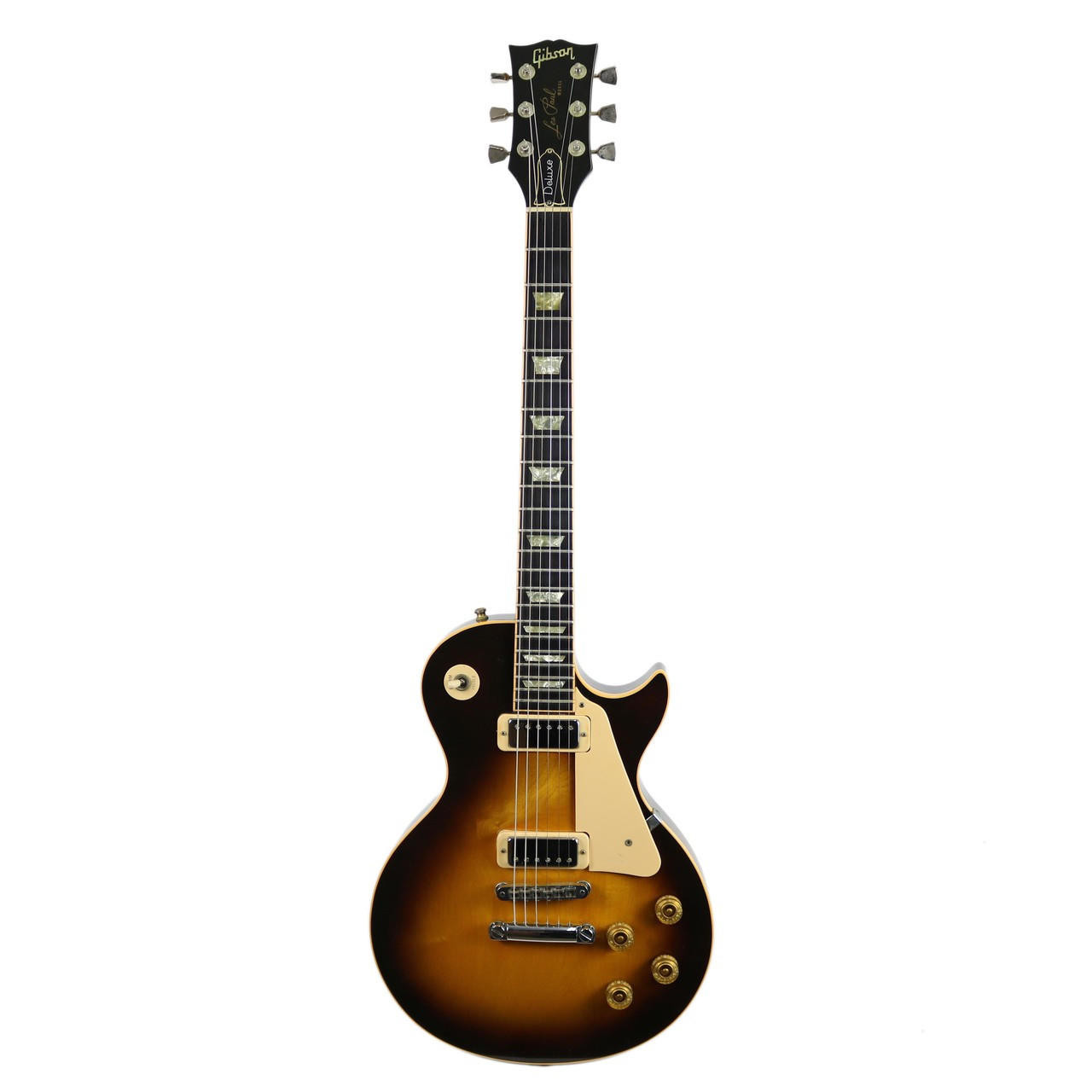 Vintage 1981 Gibson Les Paul Deluxe Electric Guitar Tobacco Sunburst