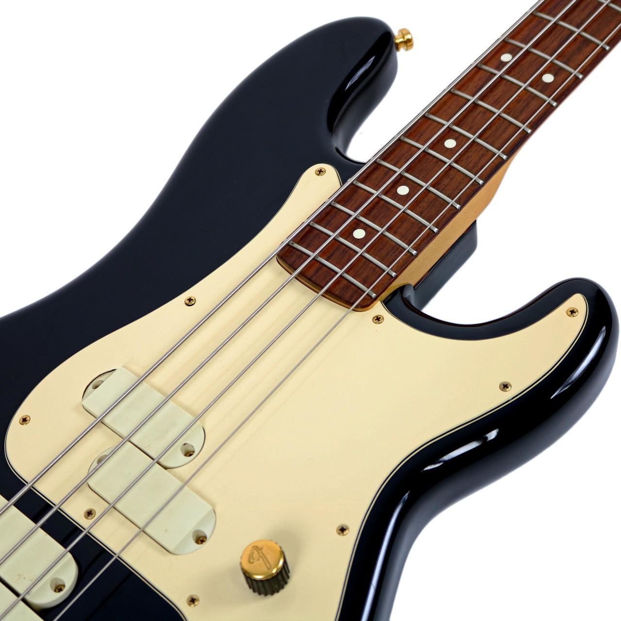 Vintage 1984 Fender Precision Bass Gold Elite II Black Finish