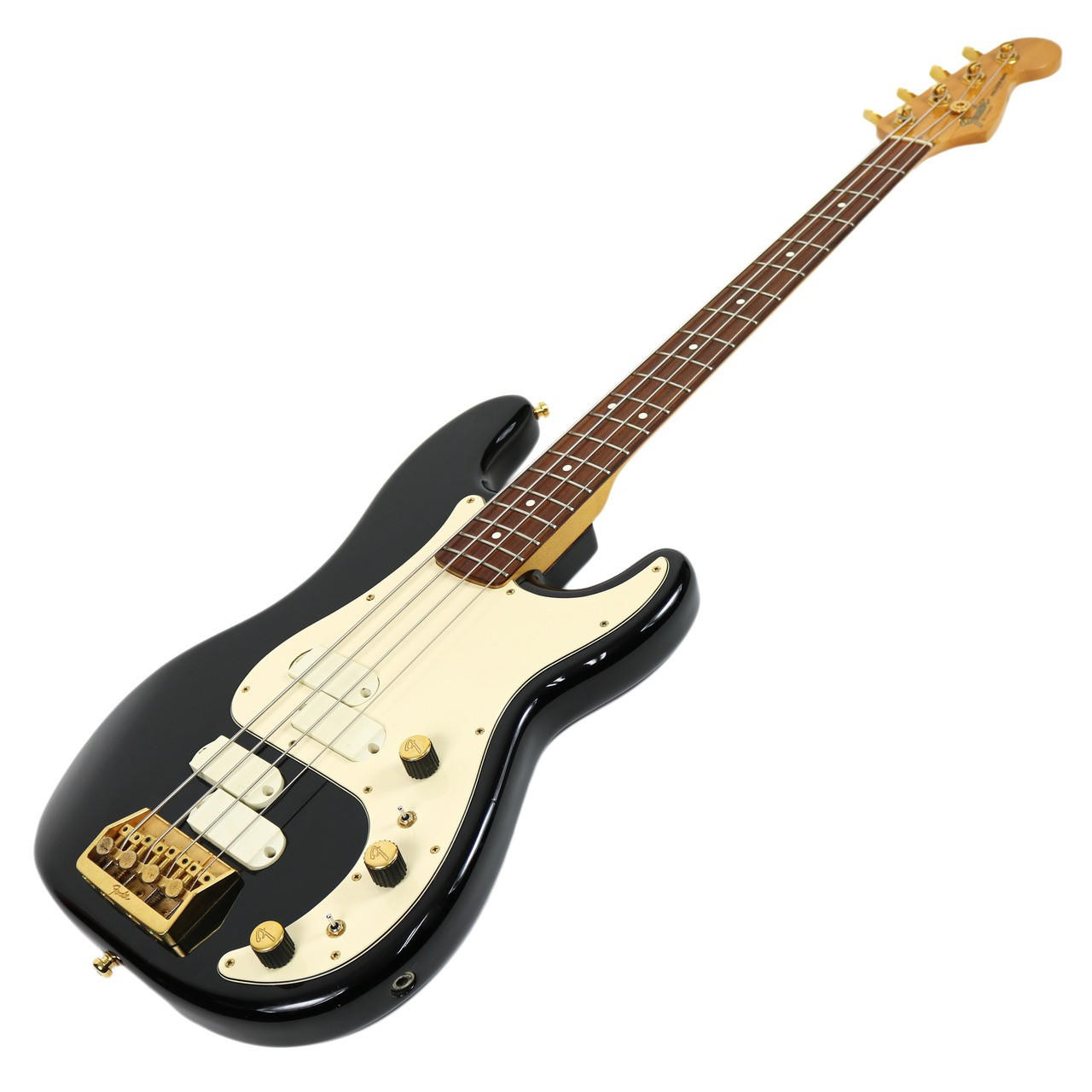 Vintage 1984 Fender Precision Bass Gold Elite II Black Finish