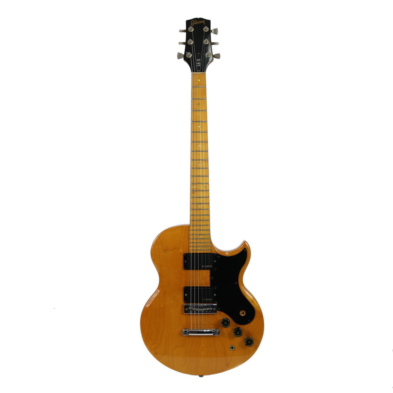 Vintage 1975 Gibson L6-S Electric Guitar Natural Finish | Cream