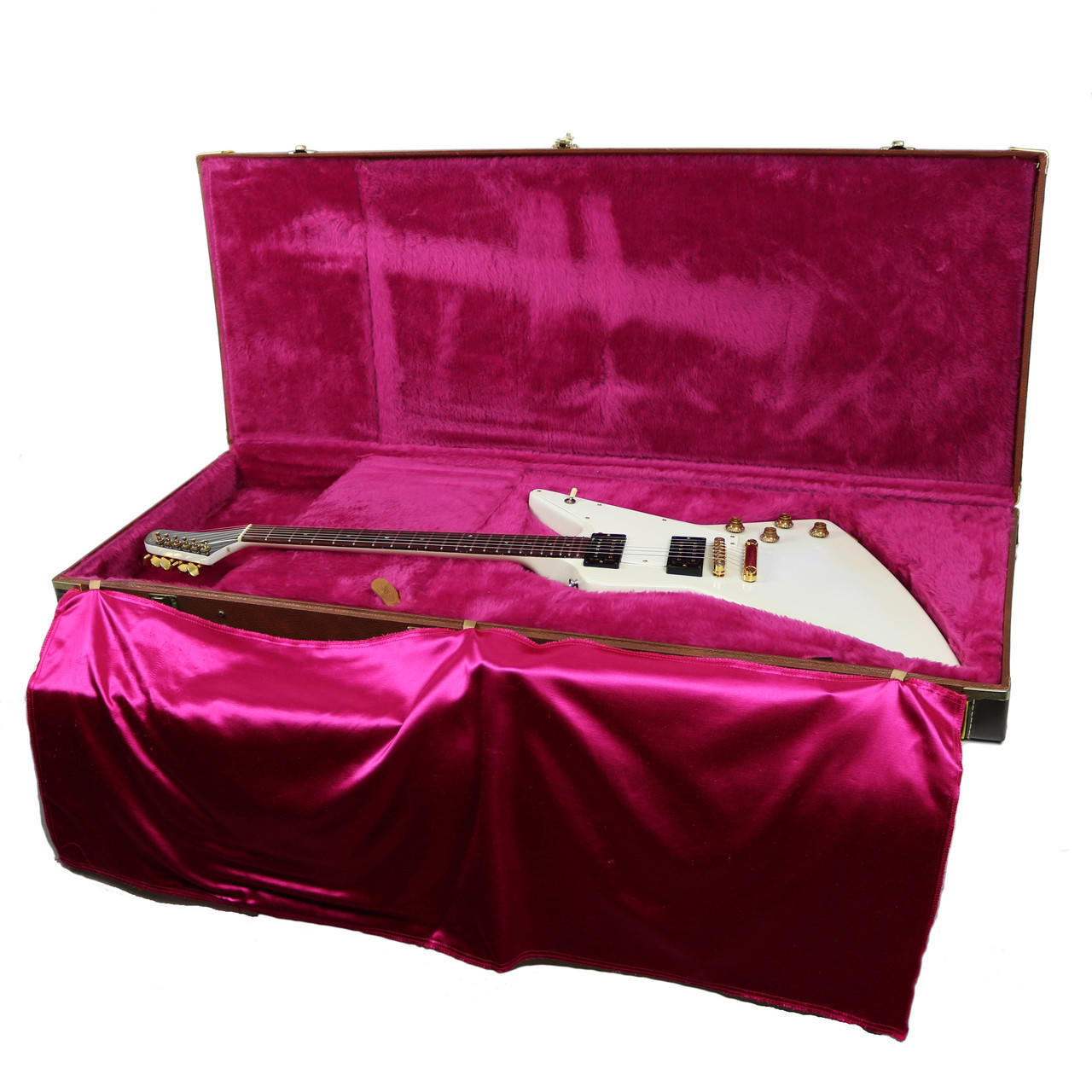 Vintage 1983 Gibson Explorer Electric Guitar White Pearl Metallic
