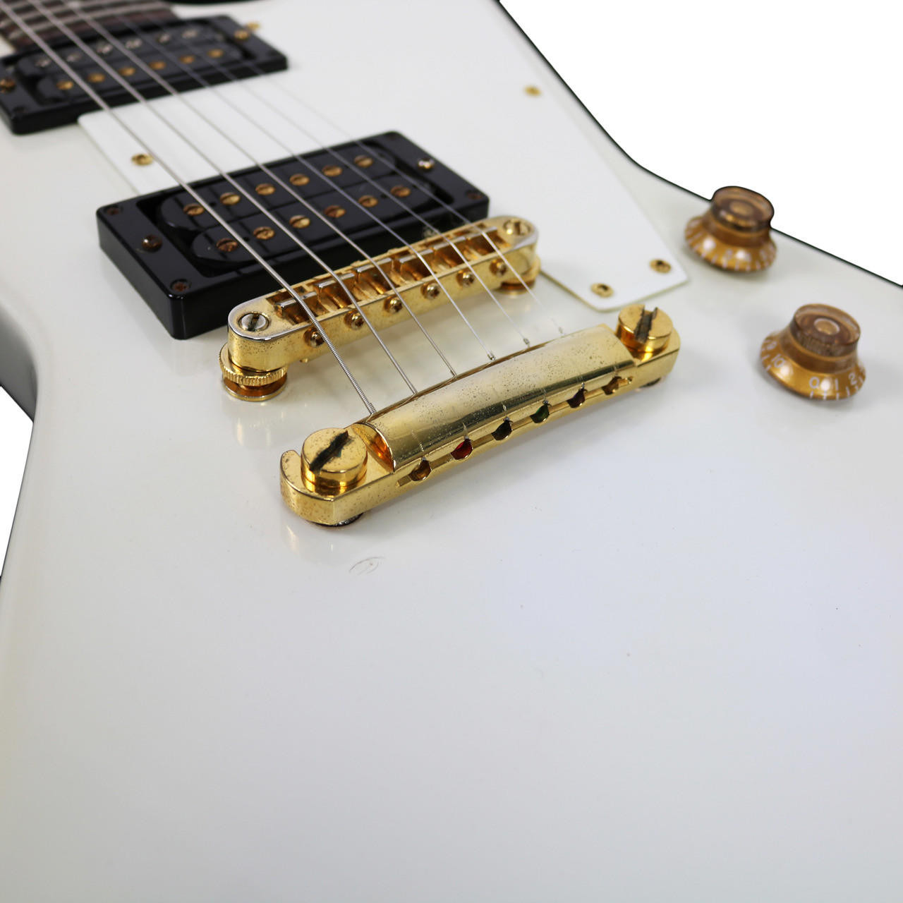 Vintage 1983 Gibson Explorer Electric Guitar White Pearl Metallic