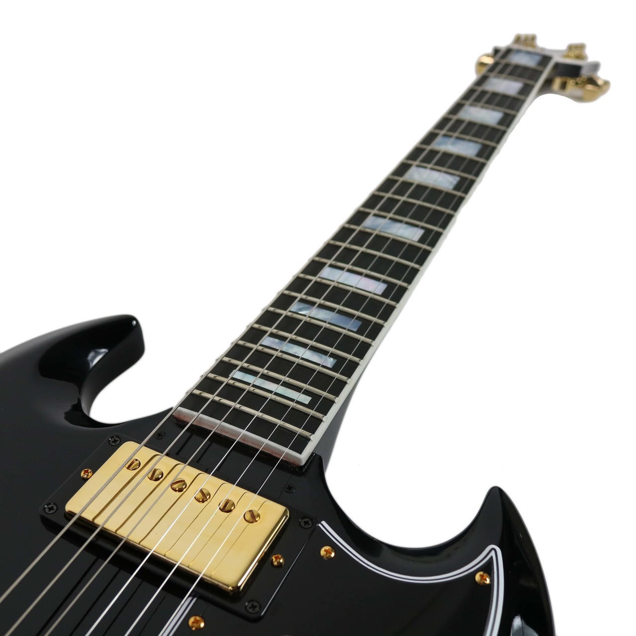 2017 Gibson Custom Shop SG Custom Electric Guitar Ebony Finish