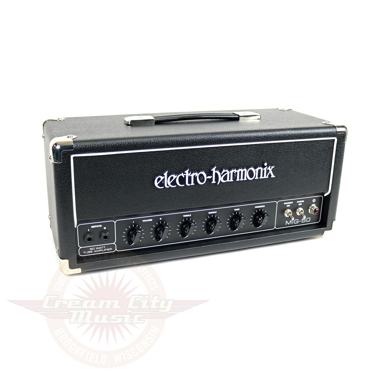 2017 Electro Harmonix Mig 50 Reissue 50W Tube Amp Head | Cream