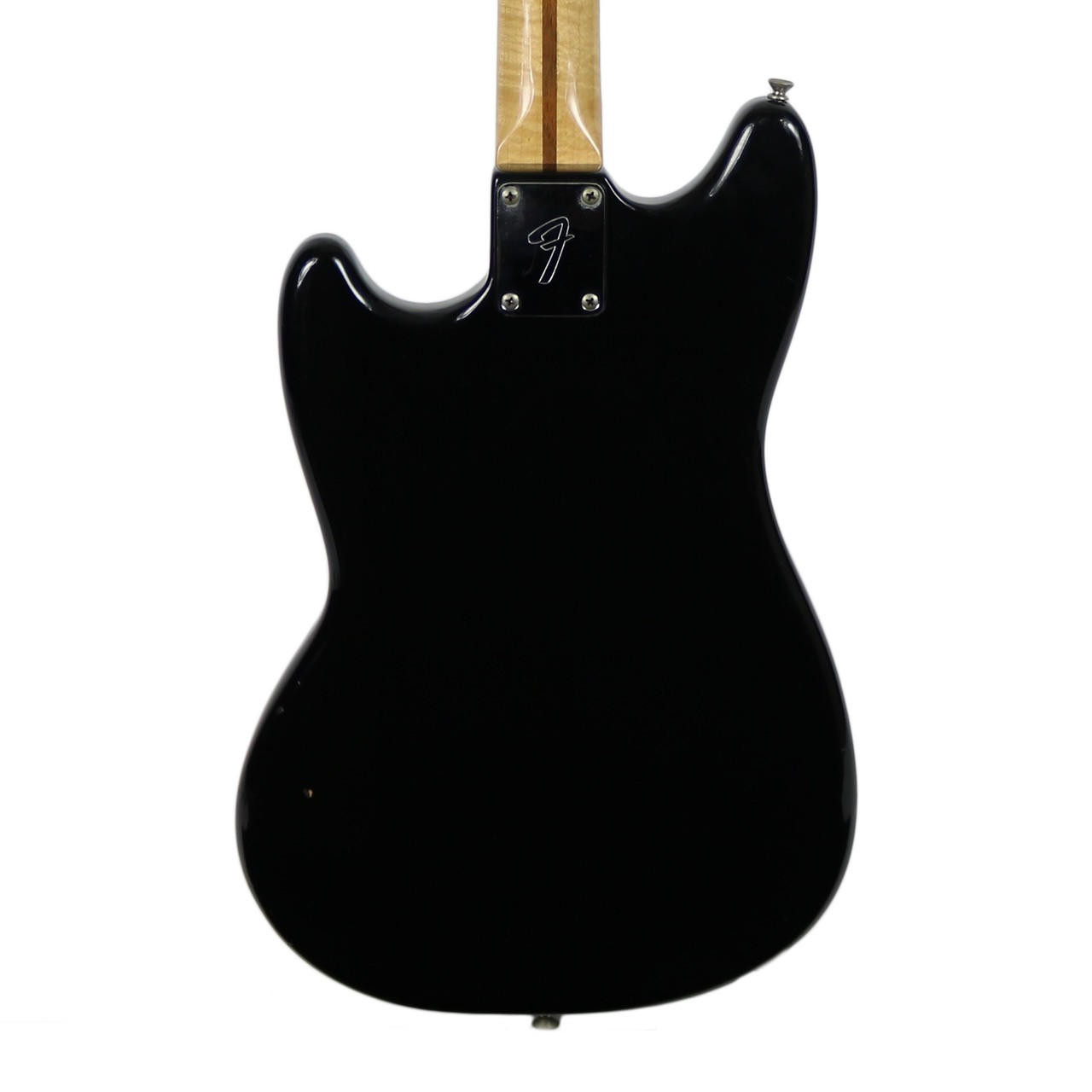 Vintage 1976 Fender Musicmaster Electric Guitar Black Finish