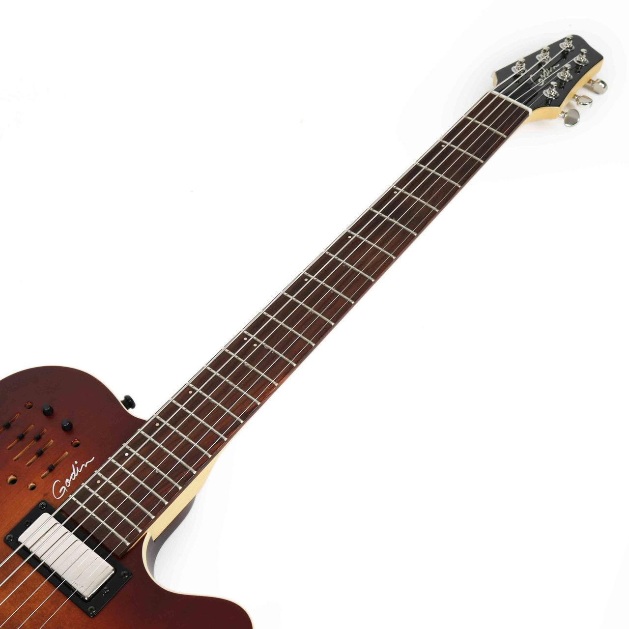 Godin A6 Ultra Baritone Acoustic Electric Guitar in Burnt Amber