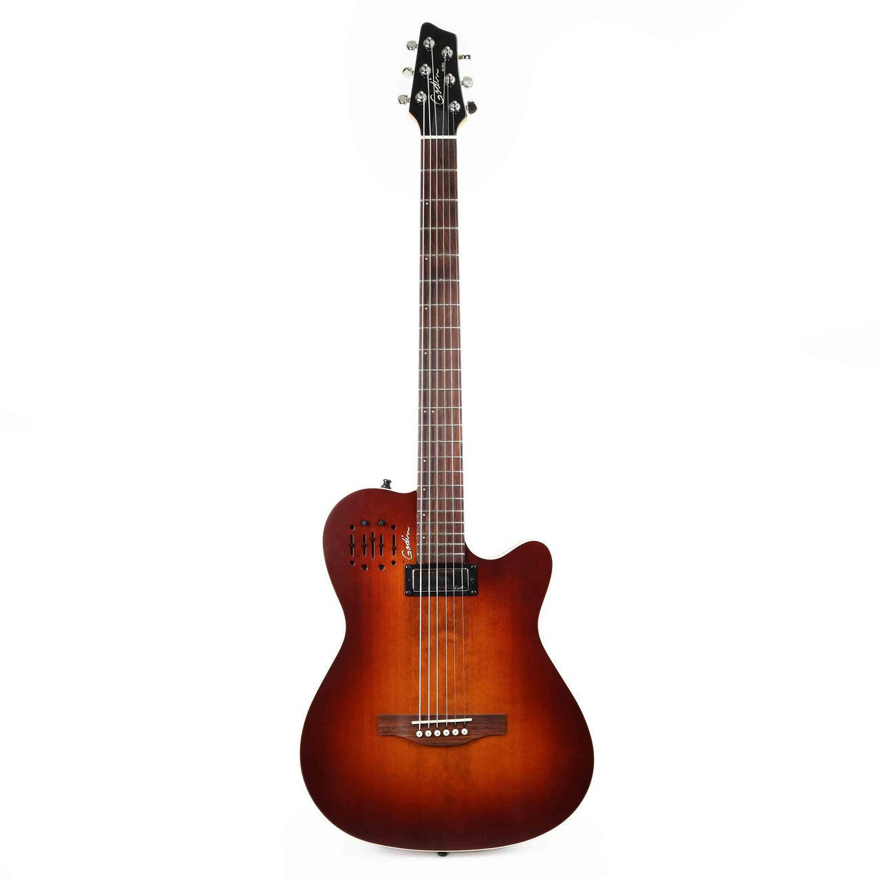 Godin A6 Ultra Baritone Acoustic Electric Guitar in Burnt Amber