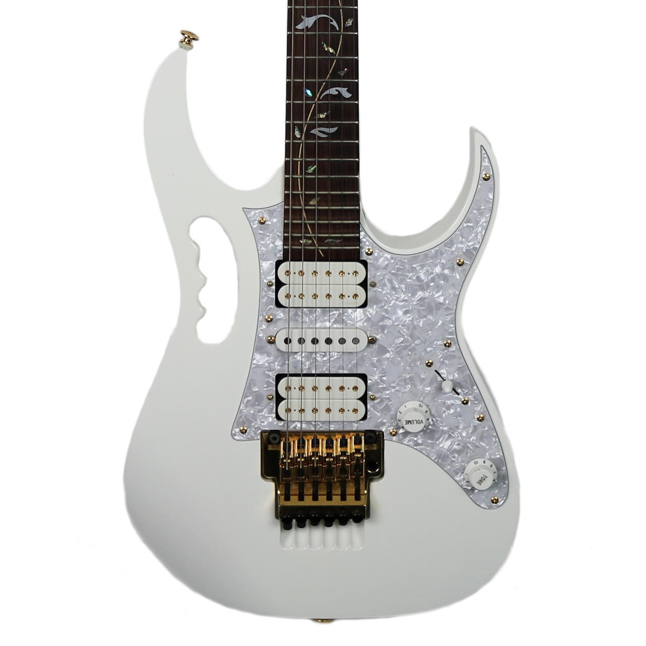 2010 Ibanez JEM 77 Series Electric Guitar White Finish | Cream