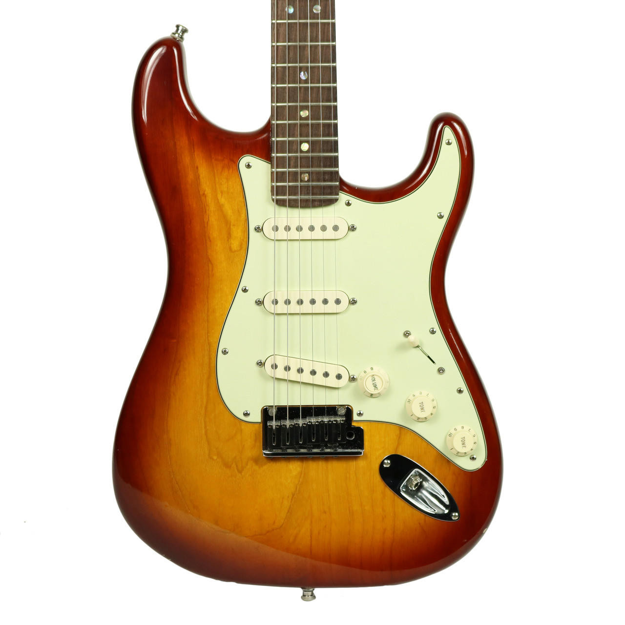 2009 Fender American Deluxe Stratocaster - Sienna Burst | Cream