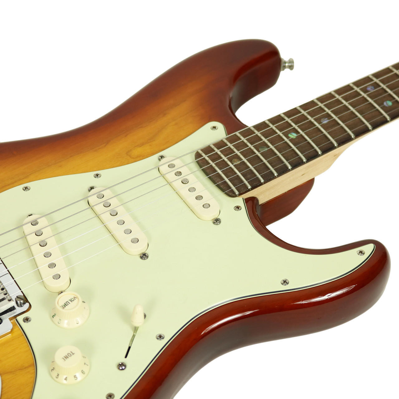 2009 Fender American Deluxe Stratocaster - Sienna Burst | Cream