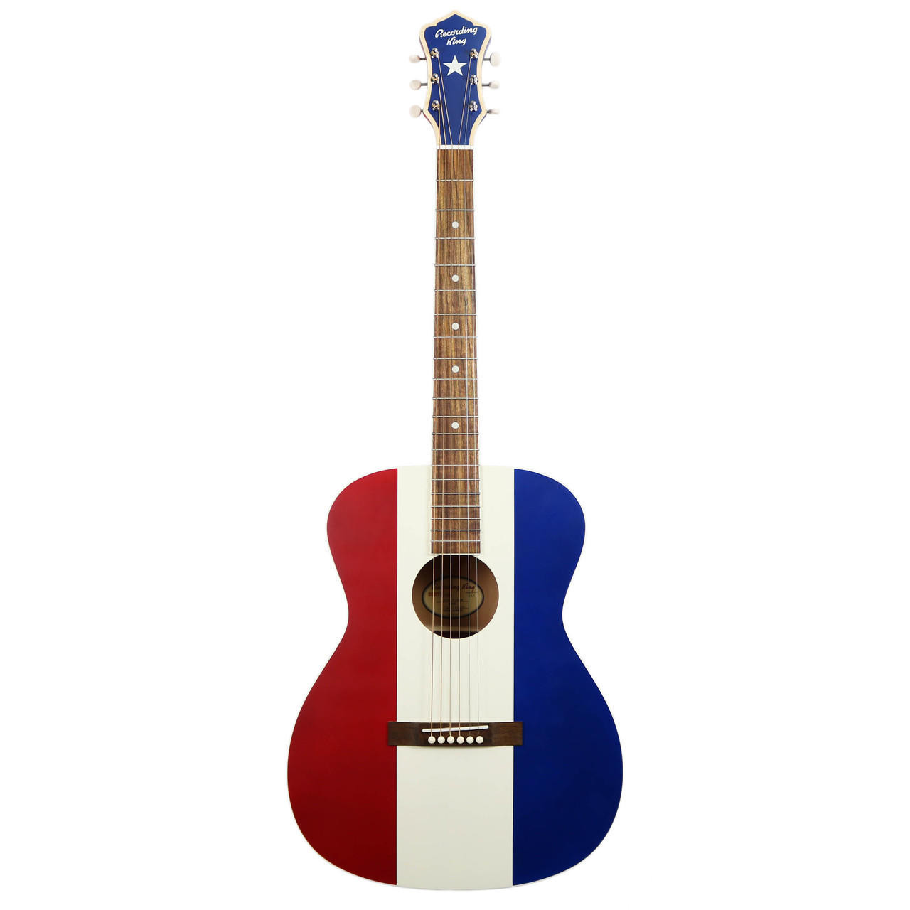 Recording King ROA-9-RWB Bakersfield 000 American Acoustic - Red