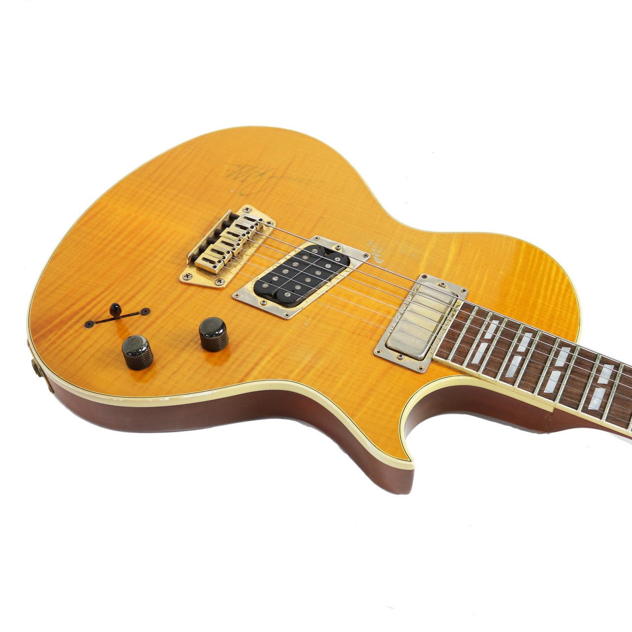 Used 1994 Gibson Nighthawk Standard Amber Flame Top Finish | Cream