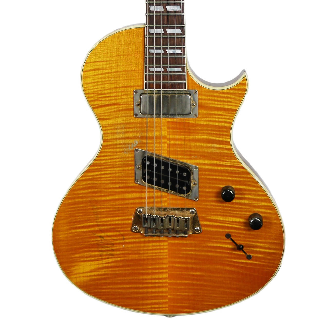 Used 1994 Gibson Nighthawk Standard Amber Flame Top Finish | Cream