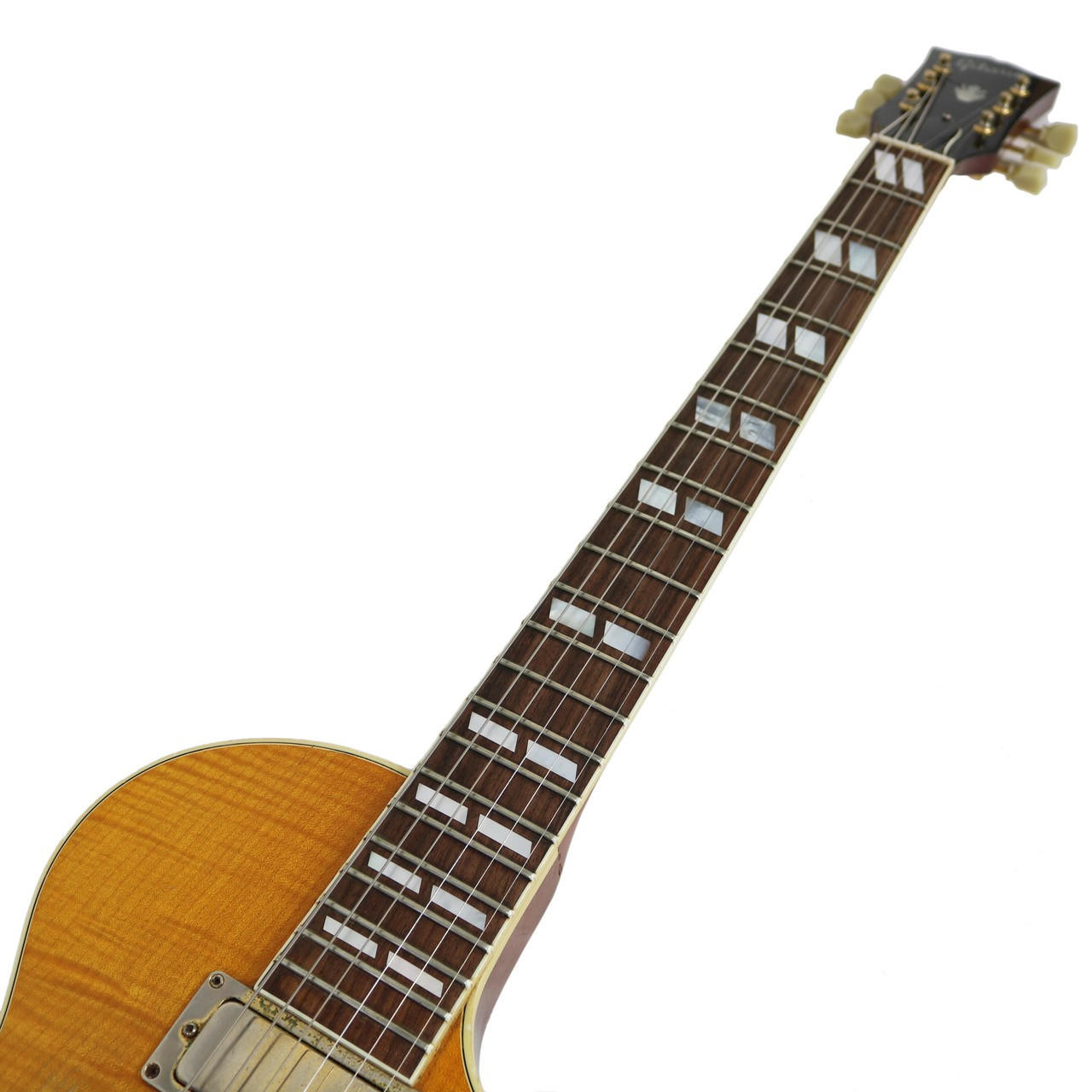 Used 1994 Gibson Nighthawk Standard Amber Flame Top Finish | Cream