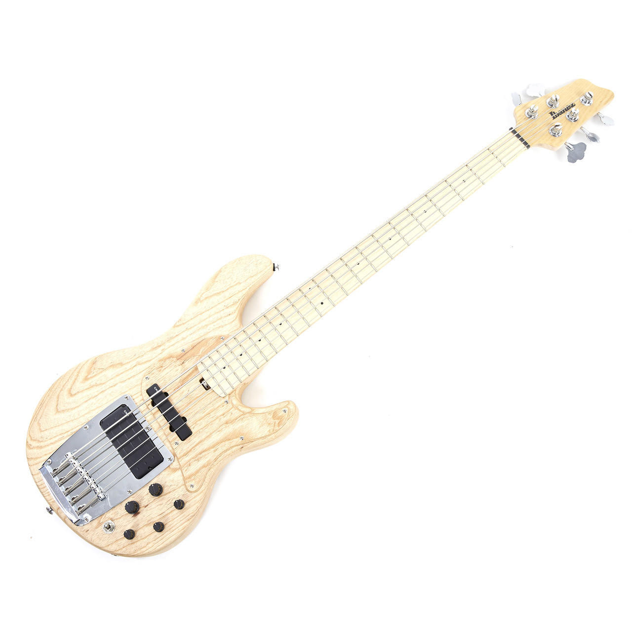 2017 Ibanez ATK-815 5-String Electric Bass Natural Finish | Cream