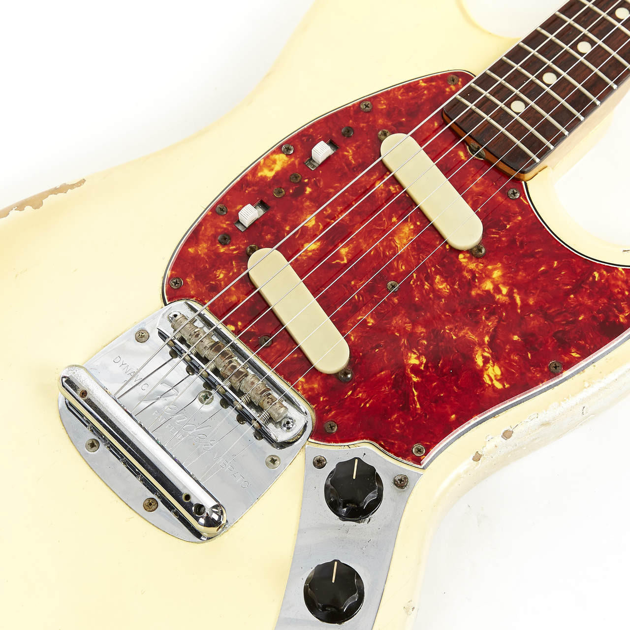 Fender Mustang エレキギター クリーム　ジャンク品 Vintage 1967 Fender Mustang Electric Guitar Olympic White Finish