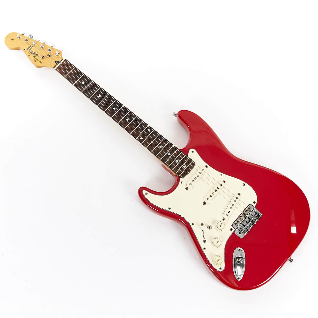 Used Fender Squier Series Stratocaster MIK Dakota Red 1993 | Cream