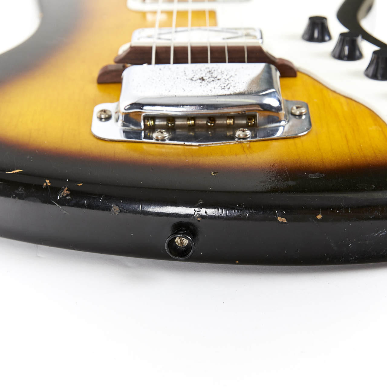Vintage 1964 Silvertone Bobkat Electric Guitar Sunburst Finish