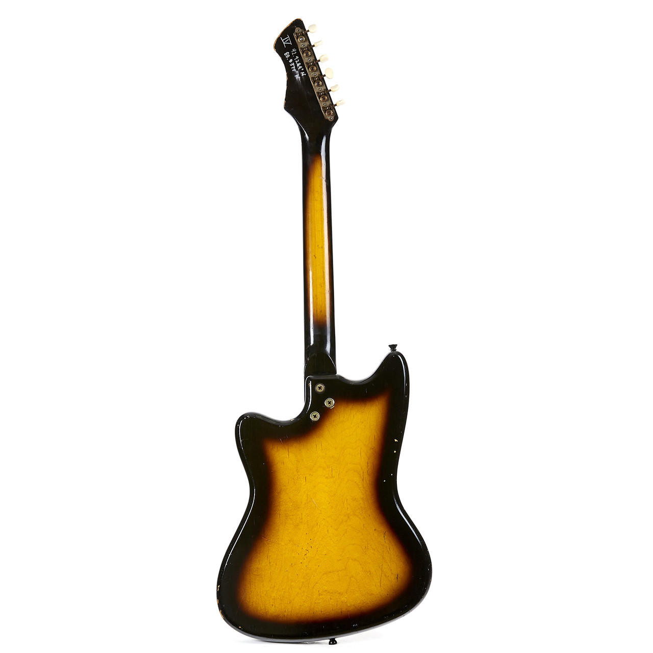 Vintage 1964 Silvertone Bobkat Electric Guitar Sunburst Finish