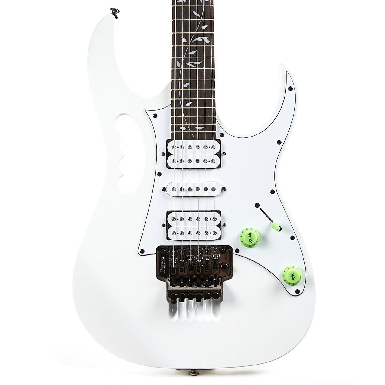 2017 Ibanez JEM Jr. 1P-01 Steve Vai Electric Guitar White Finish