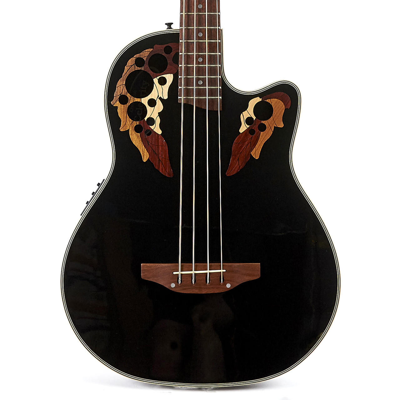 1993 Ovation Celebrity Deluxe CC274 Acoustic Electric Bass Black
