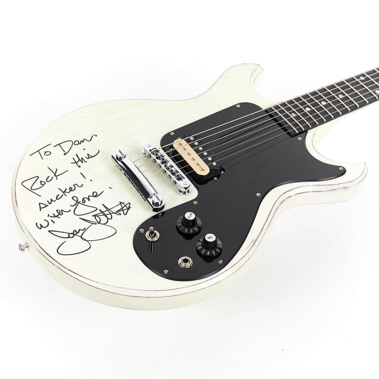 Used Gibson Joan Jett Signature Melody Maker Worn White 2008