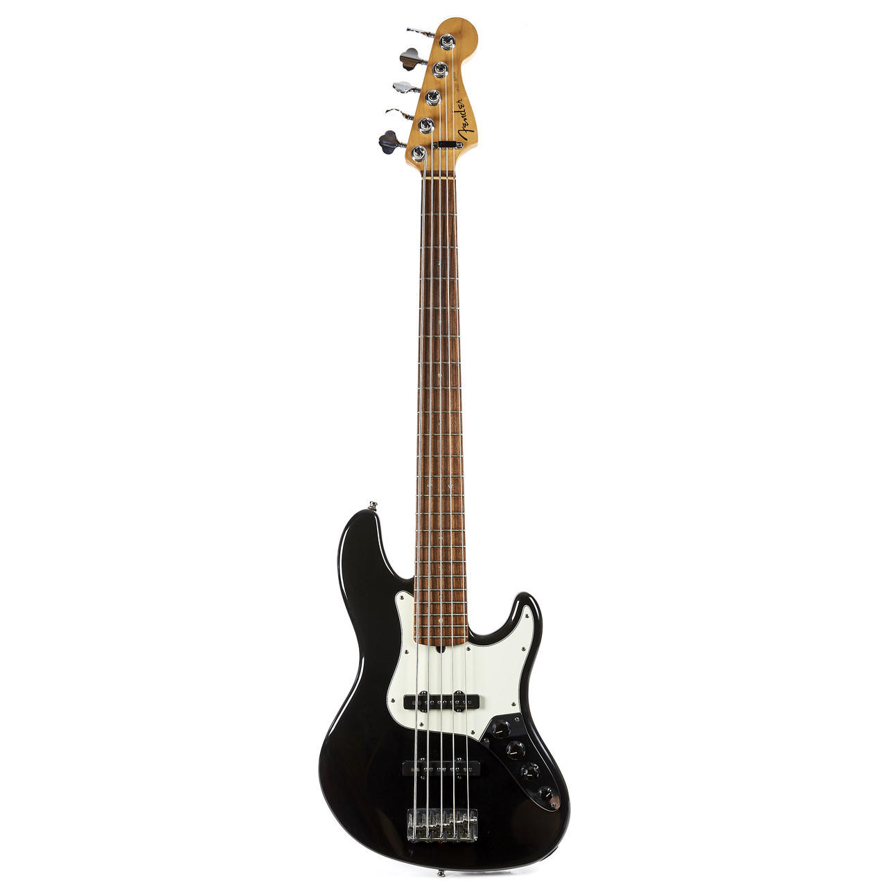 Used Fender American Deluxe 5-String Jazz Bass Black 1999 | Cream