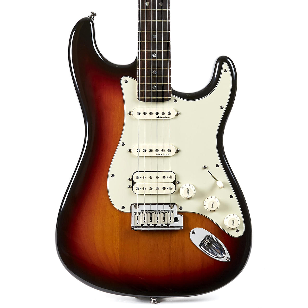 Used Fender American Deluxe Stratocaster HSS Sunburst 2001 | Cream 