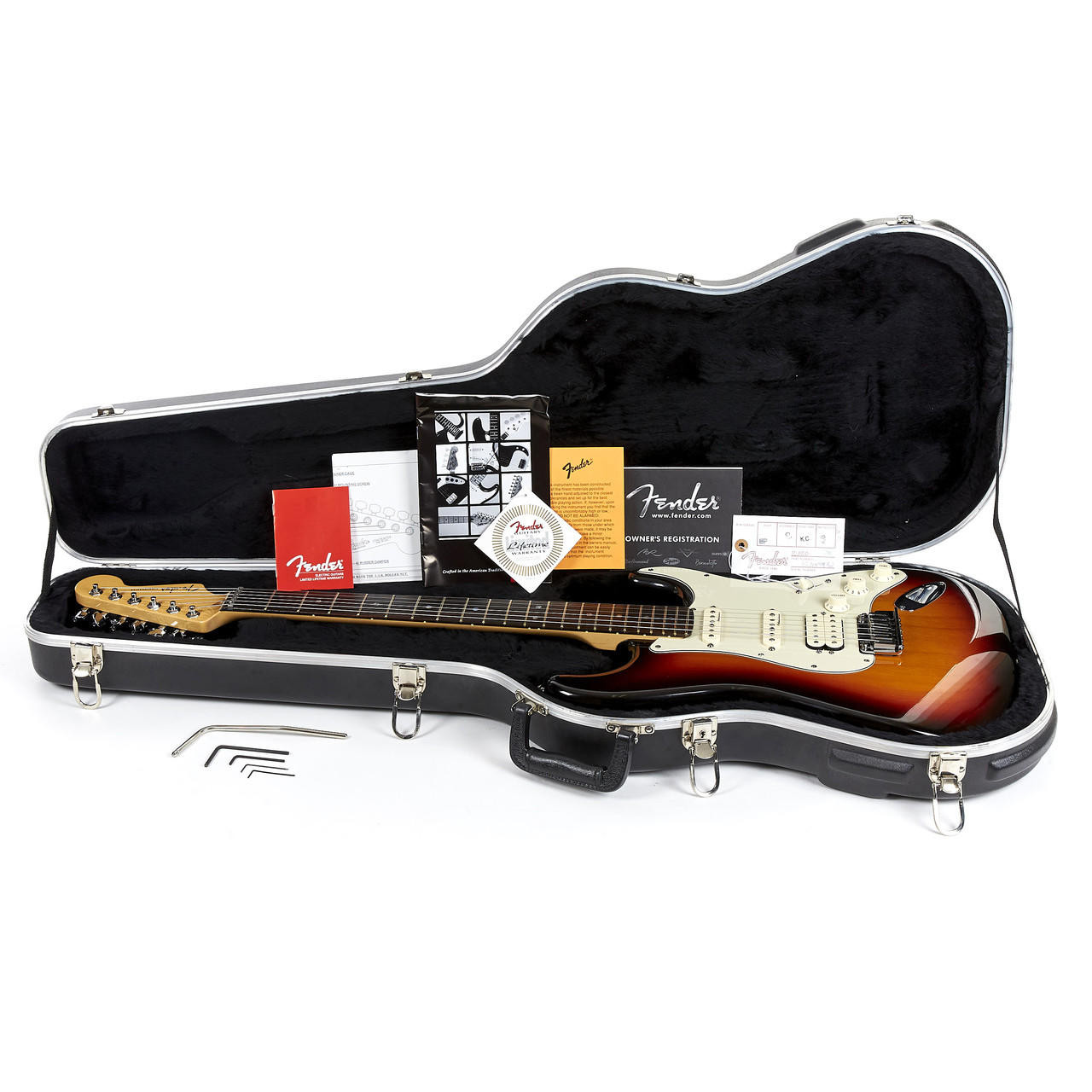 Used Fender American Deluxe Stratocaster HSS Sunburst 2001 | Cream