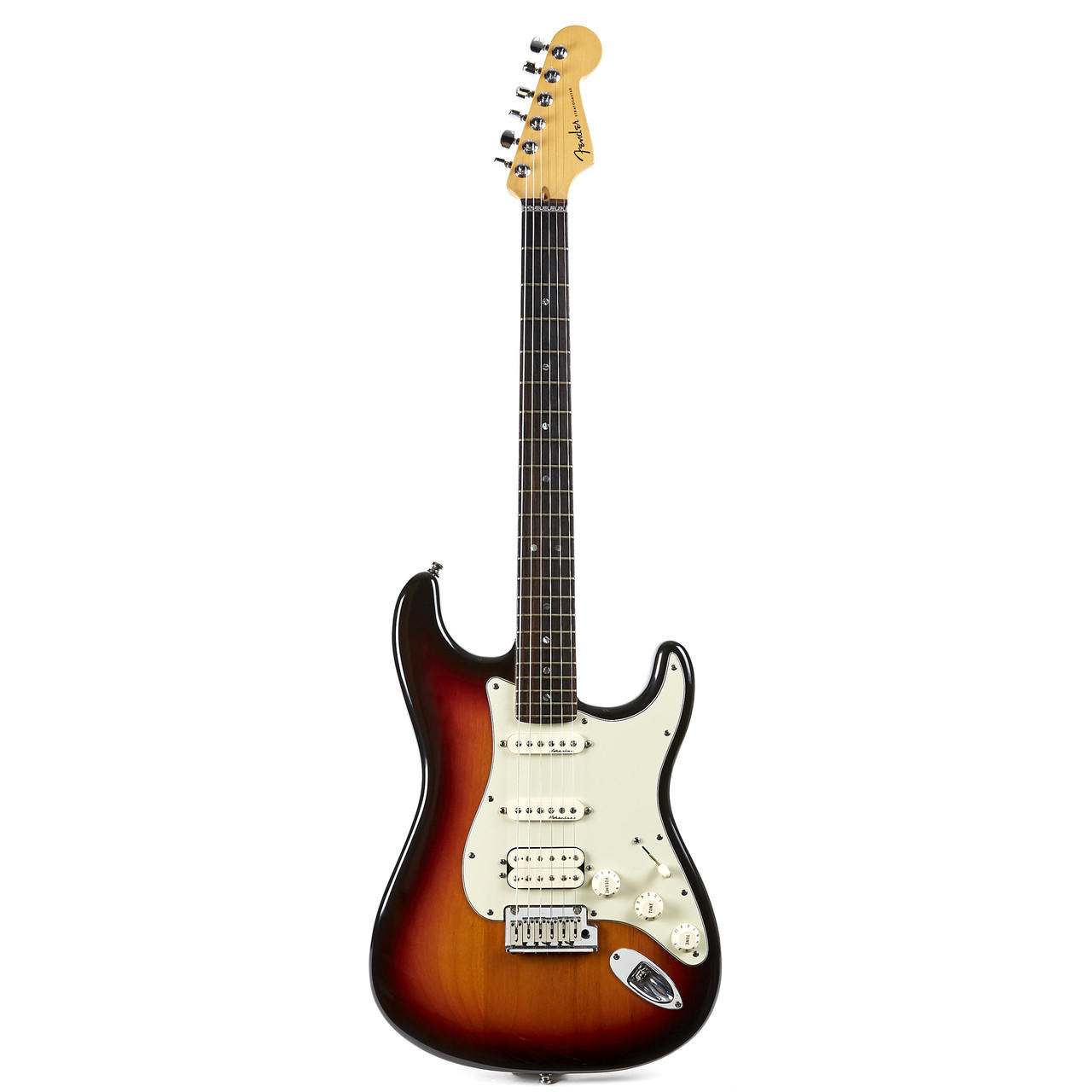 Used Fender American Deluxe Stratocaster HSS Sunburst 2001 | Cream