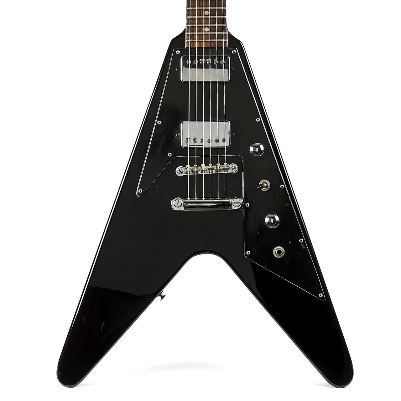 Used Epiphone Flying V Ebony 1997 | Cream City Music Used Epiphone Flying V Ebony 1997 | Cream City Music