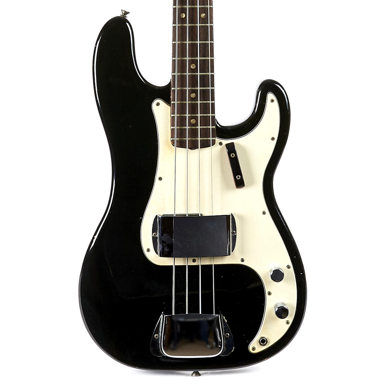 Vintage Fender Precision Bass Custom Color Black 1969 | Cream City