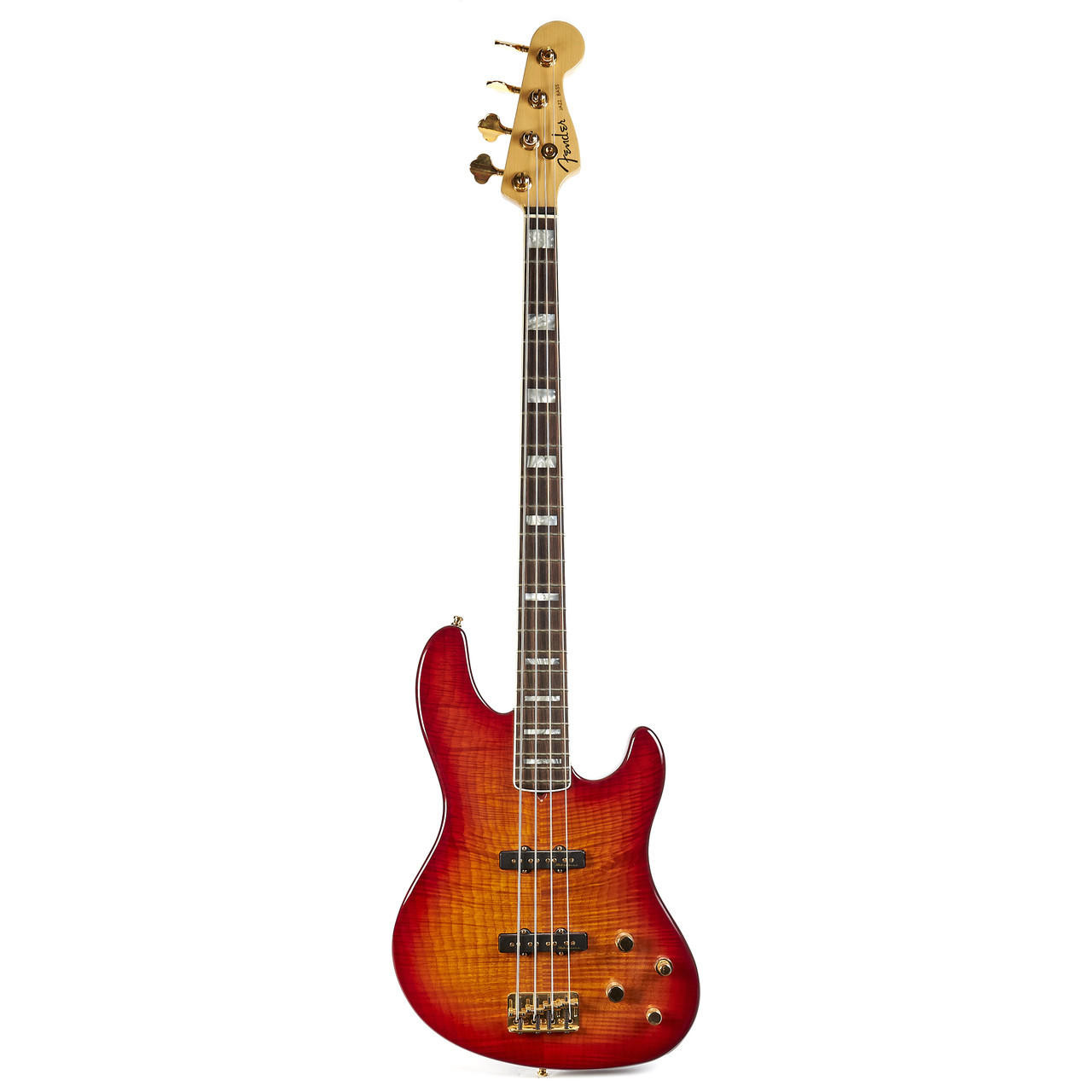 Used Fender American Deluxe Jazz Bass FMT Flame Maple 2011 | Cream