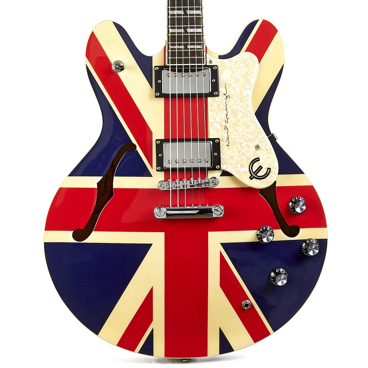ギター Epiphone Supernova UnionJack Mint Unused 2005 Epiphone Noel Gallagher Union Jack Supernova 2005 | Cream