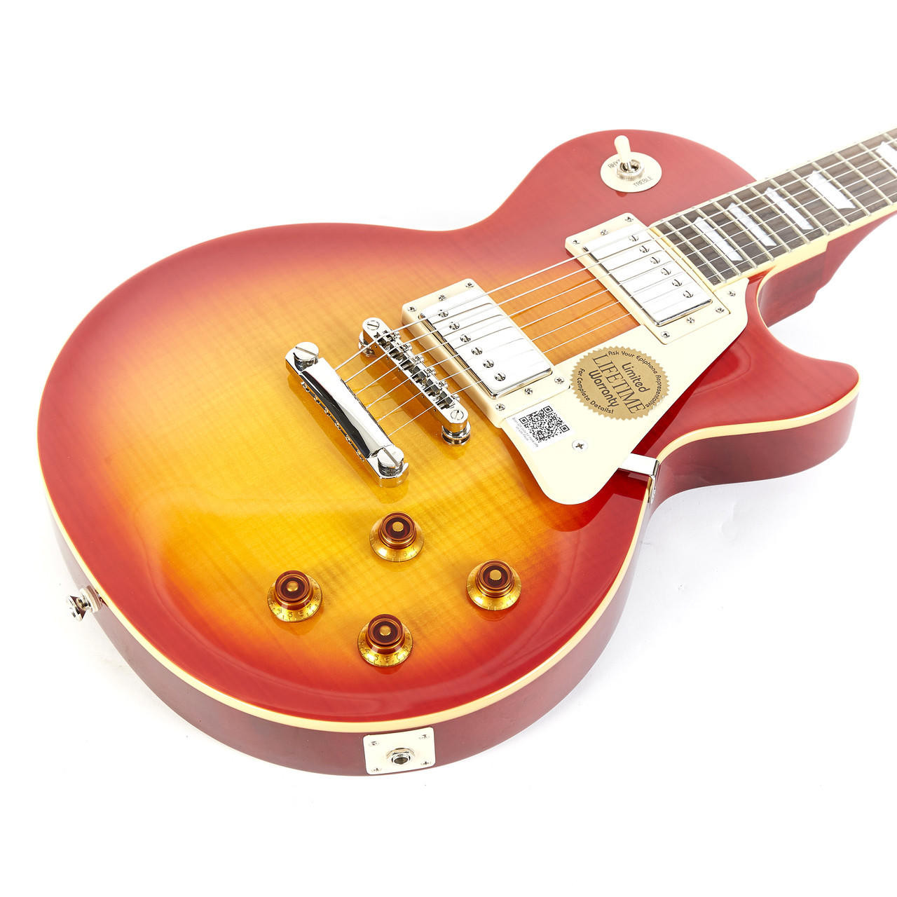 Used Epiphone Les Paul Standard Pro Plus Top - Heritage Cherry