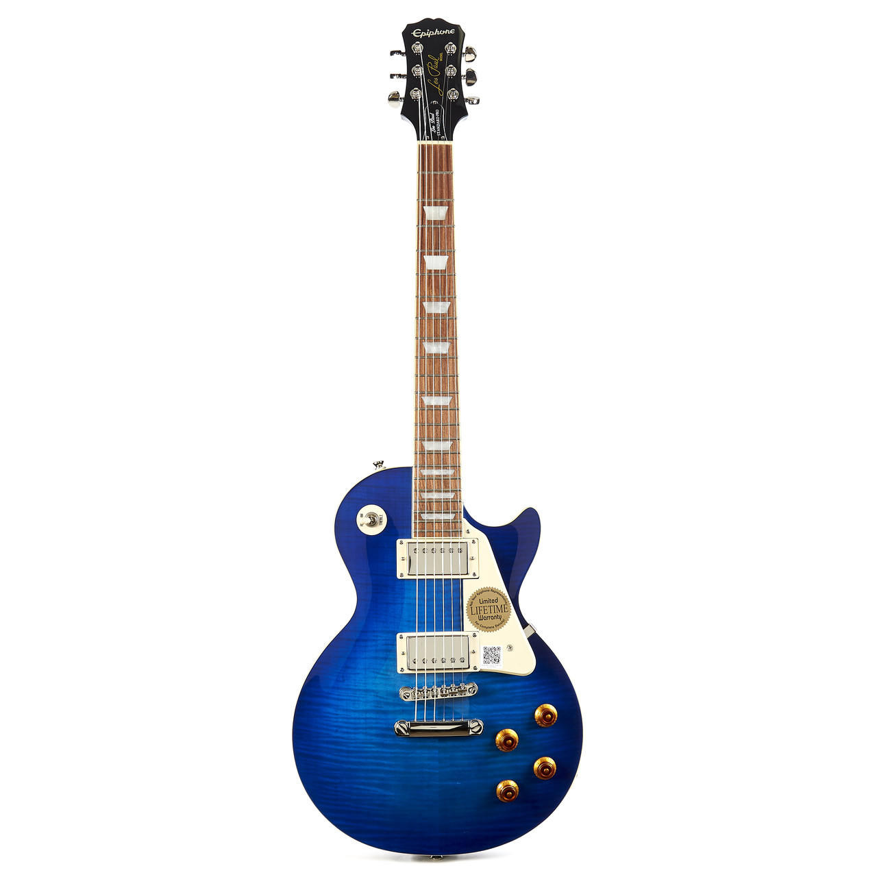 Used Epiphone Les Paul Standard Pro Plus Top in Trans Blue | Cream
