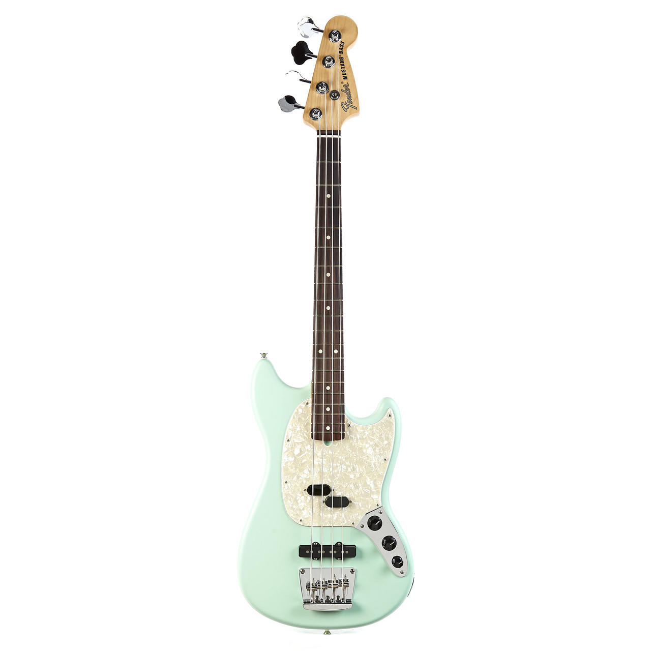 Fender American Performer Mustang Bass Rosewood - Satin Surf Green