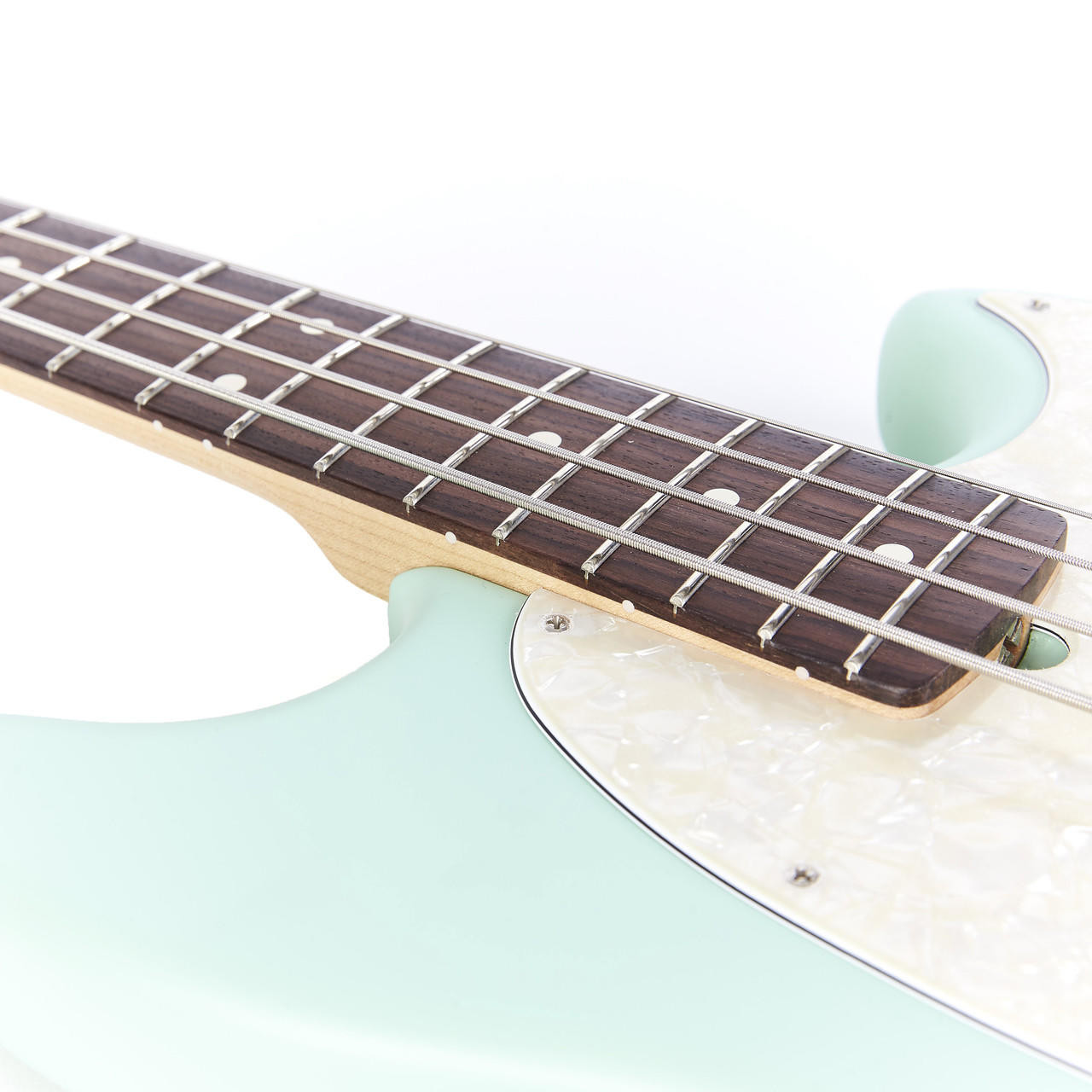 Fender American Performer Mustang Bass Rosewood - Satin Surf Green