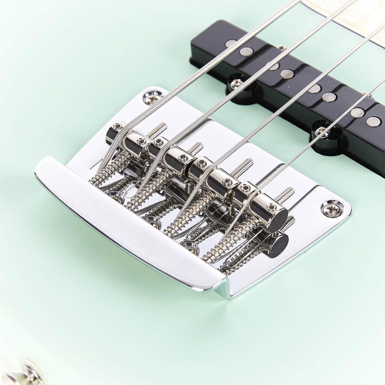 Fender American Performer Mustang Bass Rosewood - Satin Surf Green