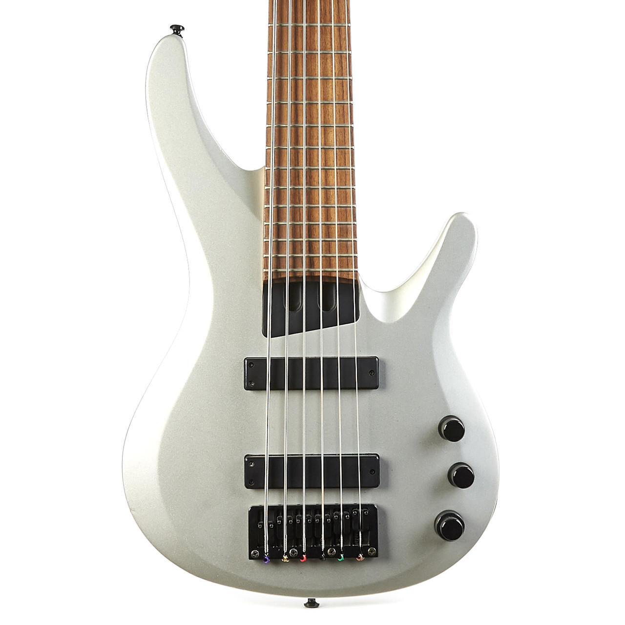 Used Washburn BB-6 6-String Bantam Bass Silver 2006 | Cream City Music