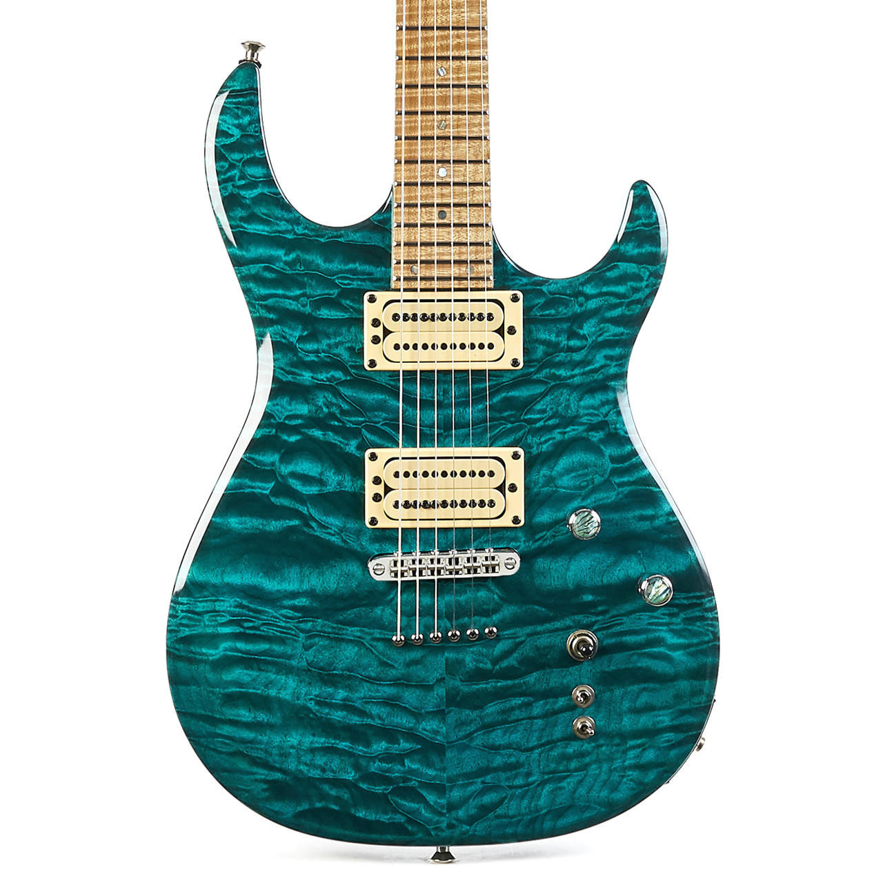 Used Carvin DC127 Quilt Top Turquoise | Cream City Music