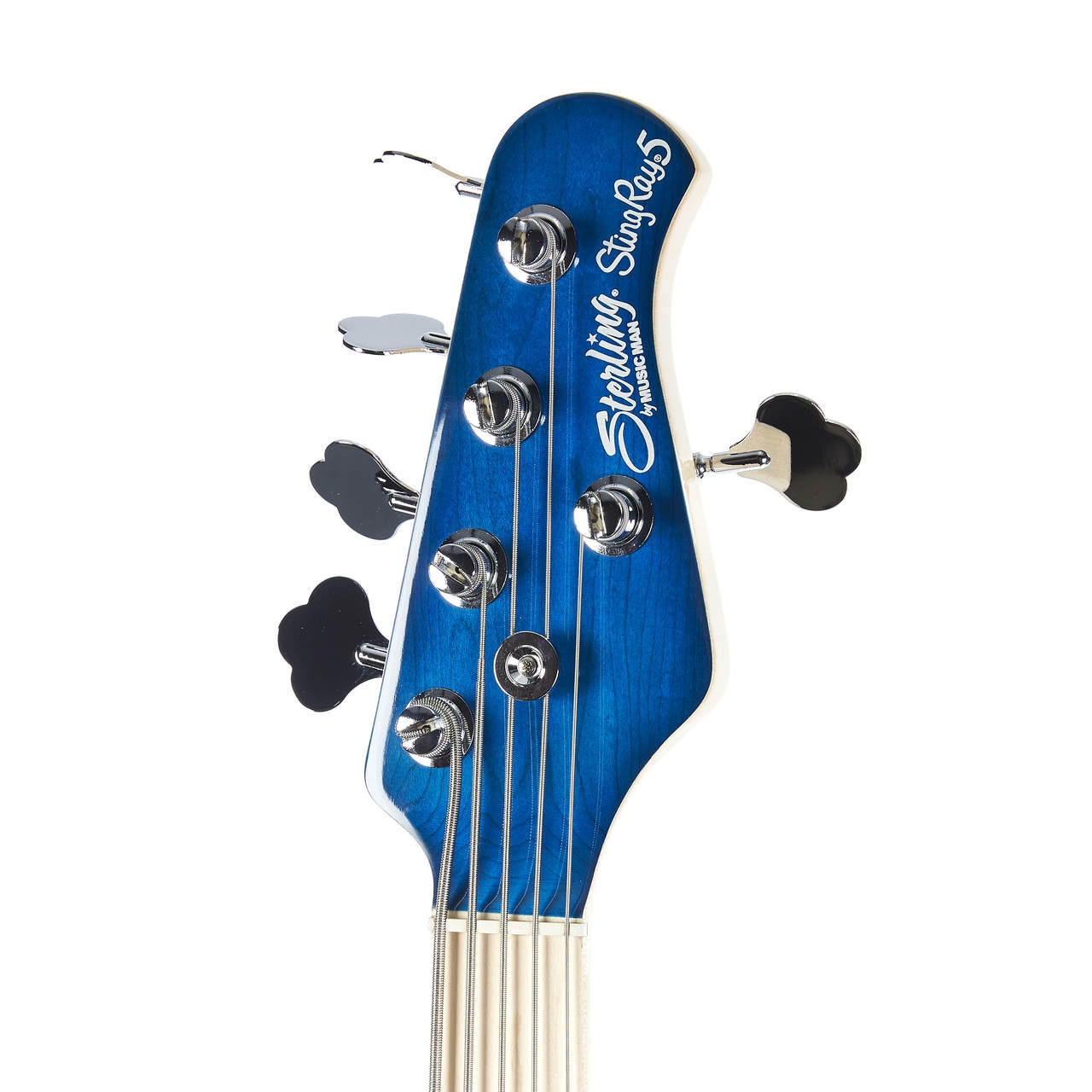 Used Music Man Sterling Sting Ray 5 String Bass Trans Blue | Cream 