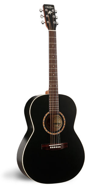 Art & Lutherie Folk Cedar Top Black Acoustic Guitar | Cream City Music