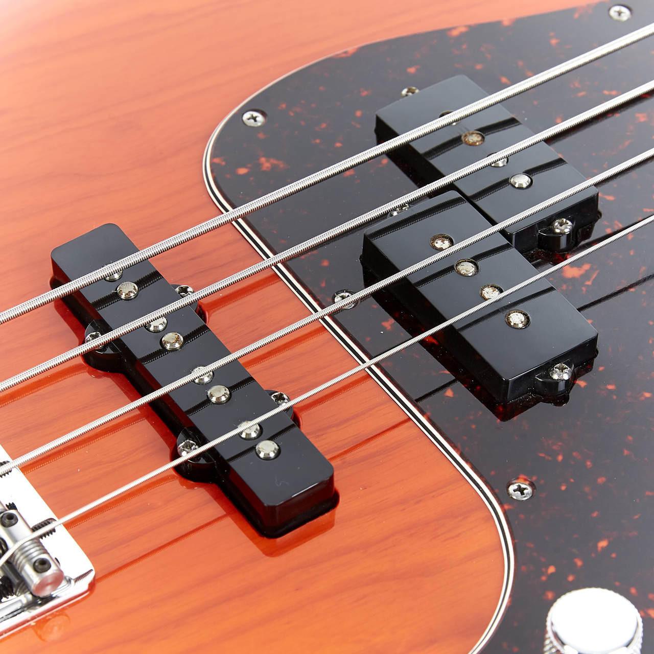 Used Fender American Series Hot Rod Precision PJ Bass Sunset