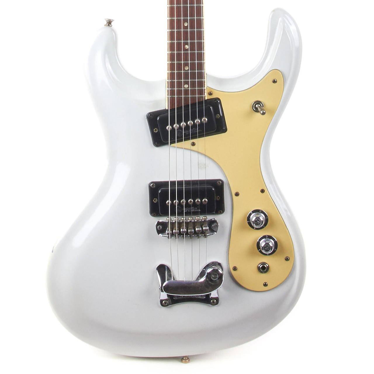 Vintage Used Mosrite The Ventures Model Refinished White | Cream