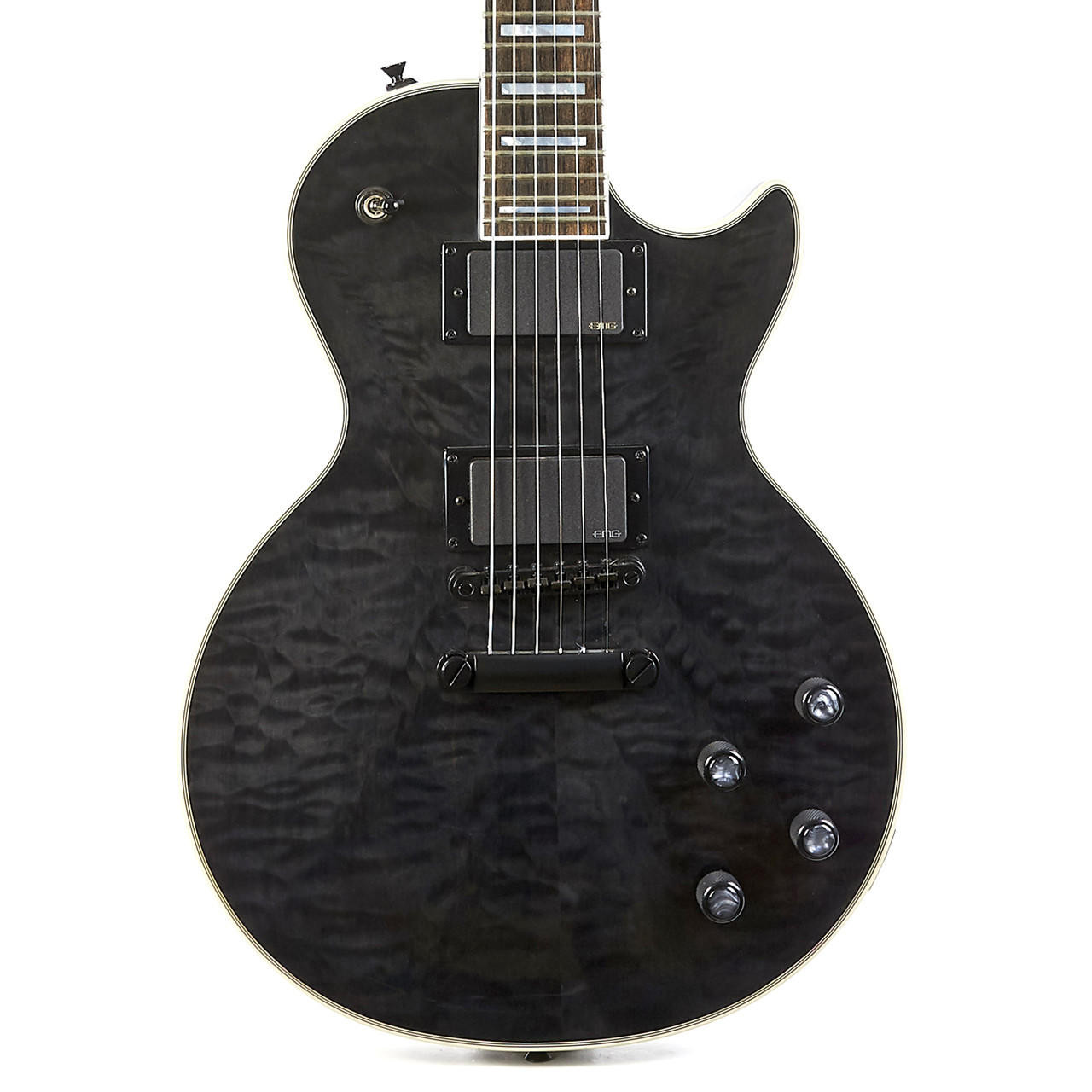 Epiphone Prophecy Les Paul Custom Plus EX EMG - Midnight Ebony Epiphone Prophecy Les Paul Custom Plus EX EMG - Midnight Ebony
