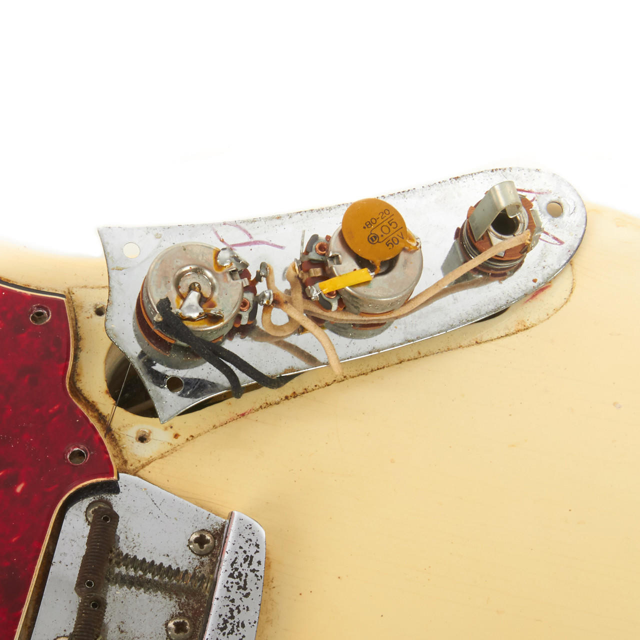 Vintage Fender Musicmaster II Olympic White 1965 (118425) | Cream